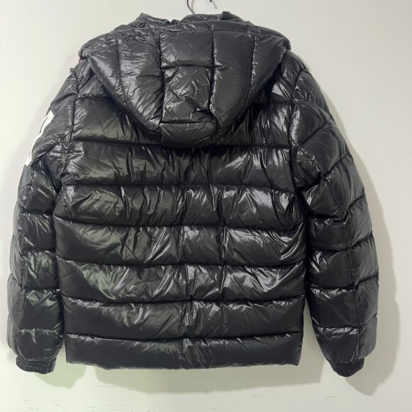 Moncler Hooded Shiny Black Down Jacket - Picture 7 of 8